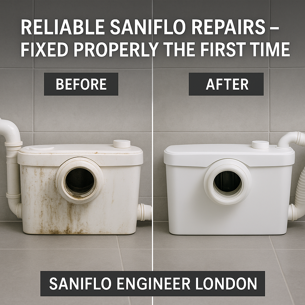 Saniflo macerator before and after